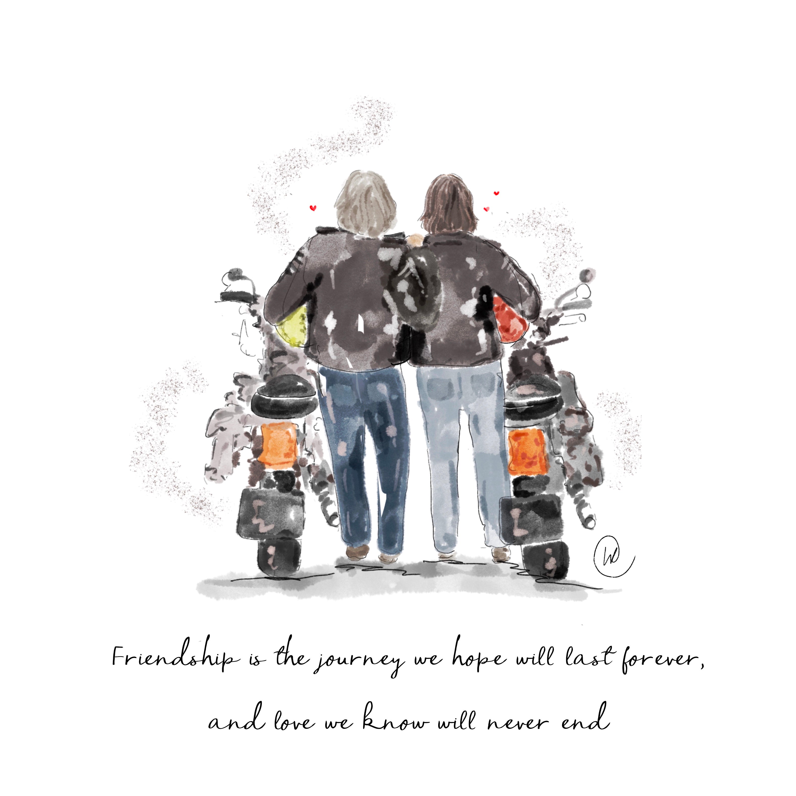 Limited Edition Hairy Bikers Friendship Print