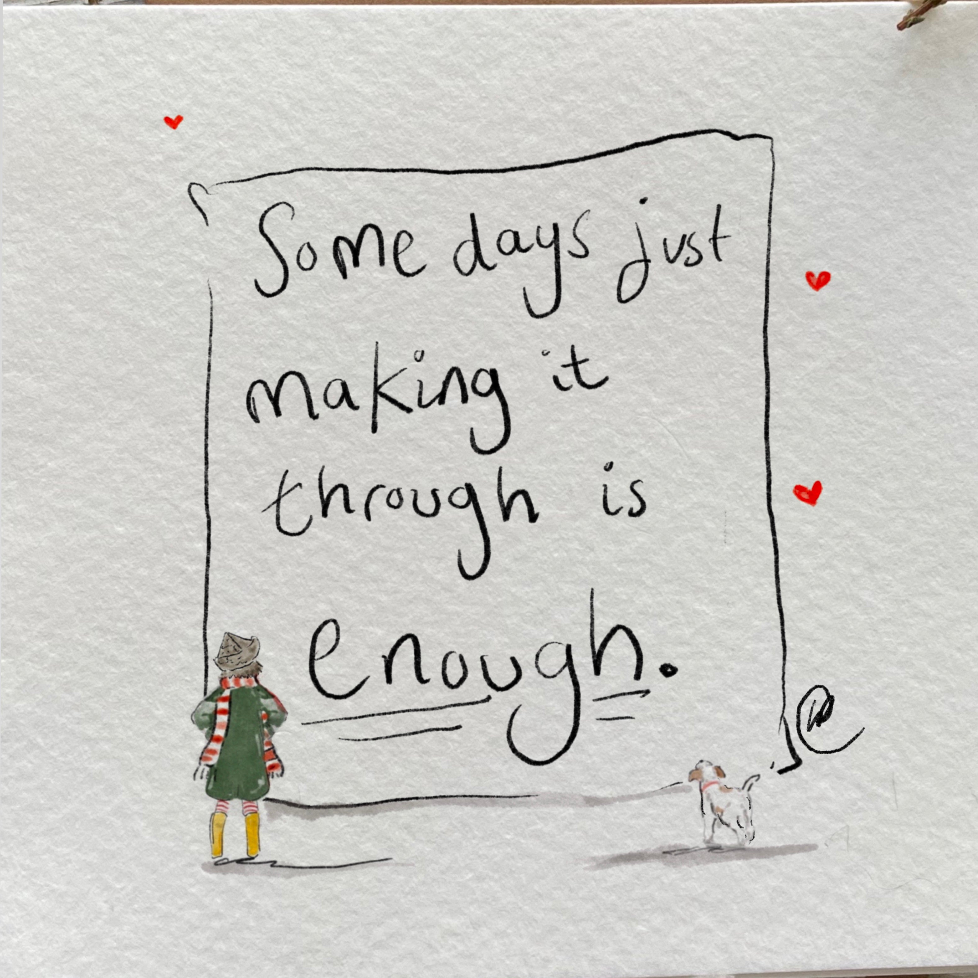 Enough. Illustrated Print