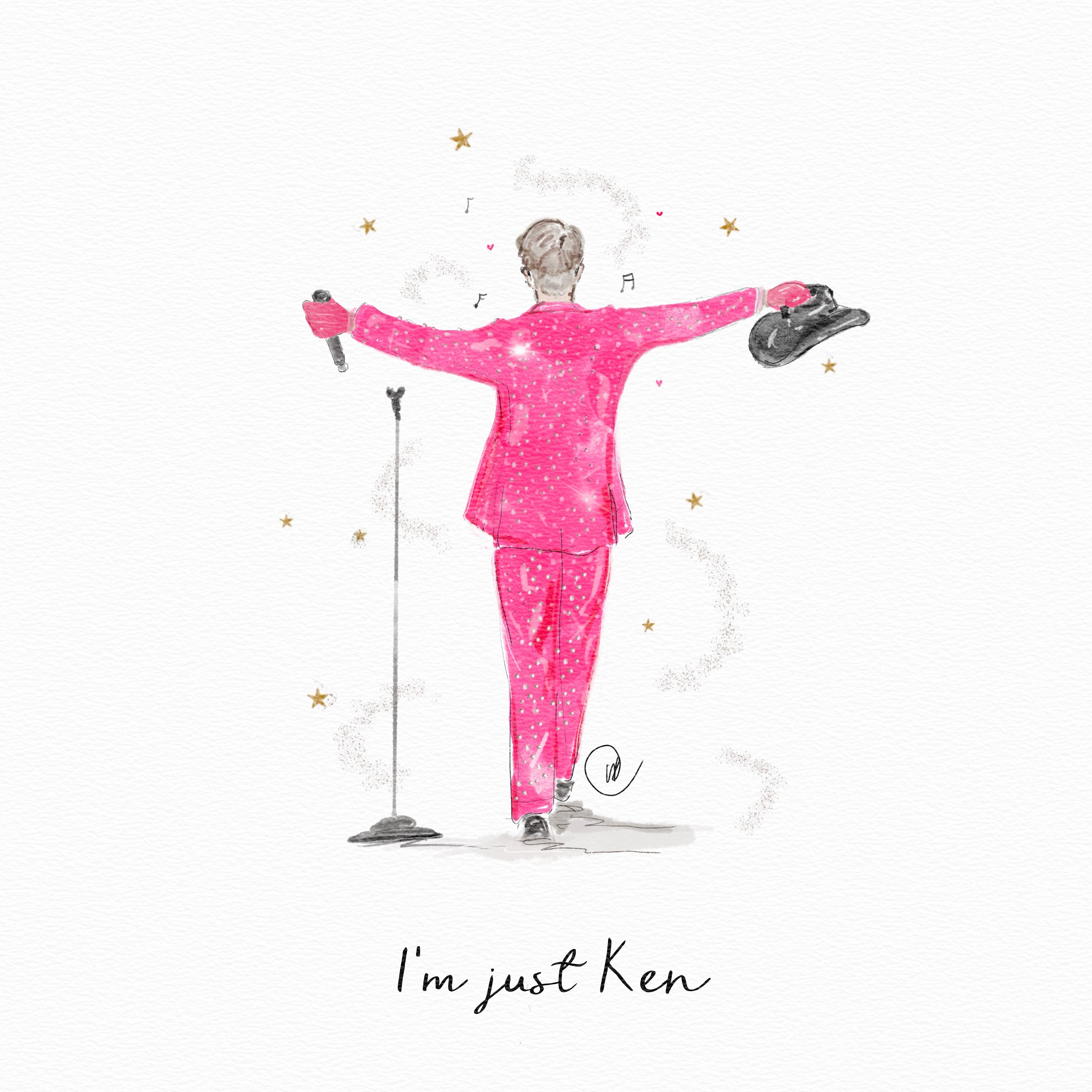 I'm just Ken Ryan Gosling Oscars print – Lucy Claire Illustration
