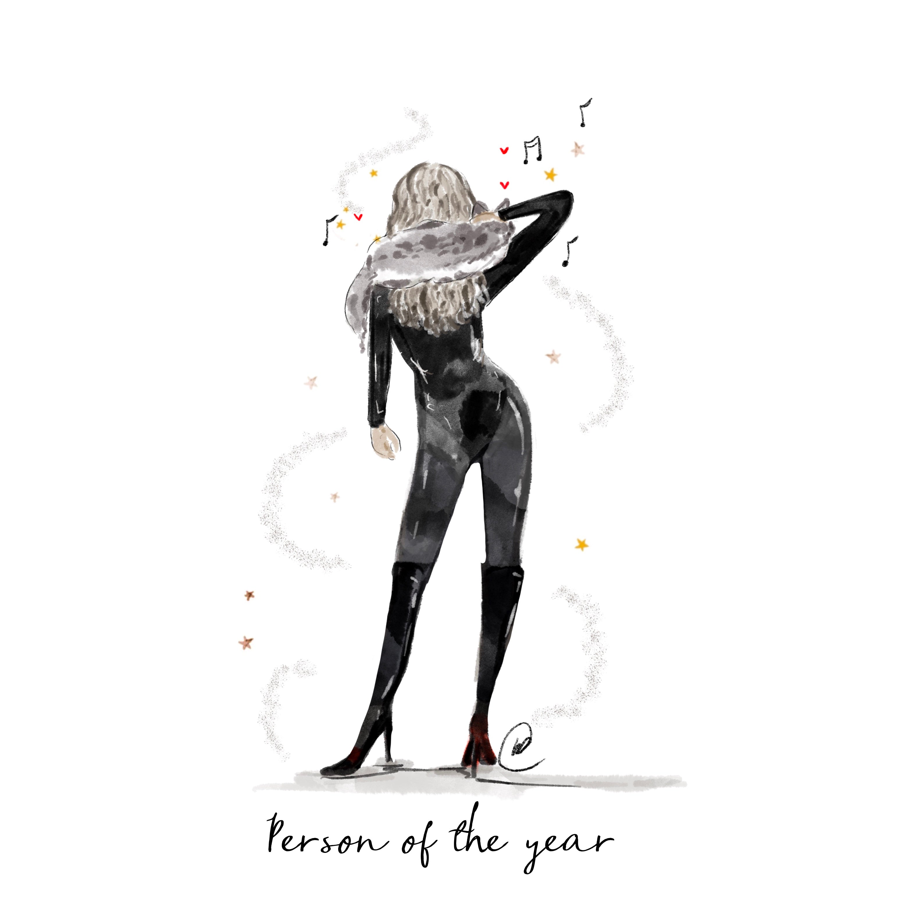 Taylor Swift Person of the Year Illustrated Print