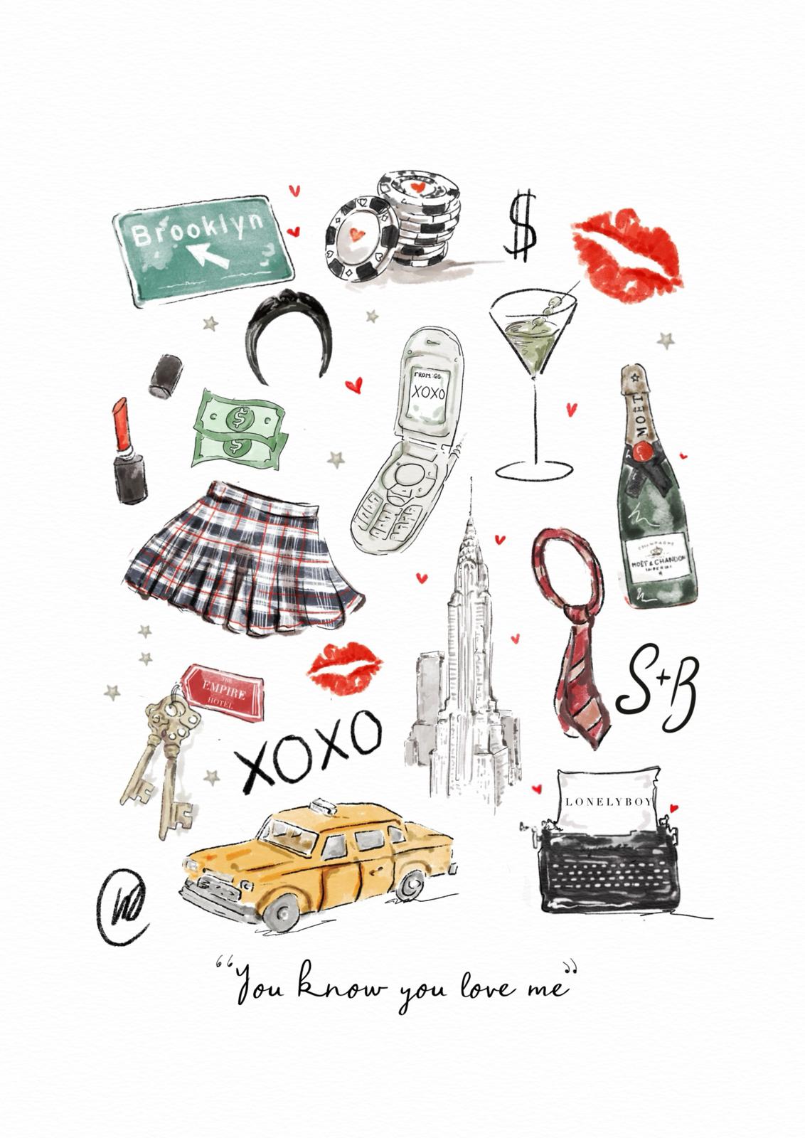 Gossip girl xoxo essentials | Print