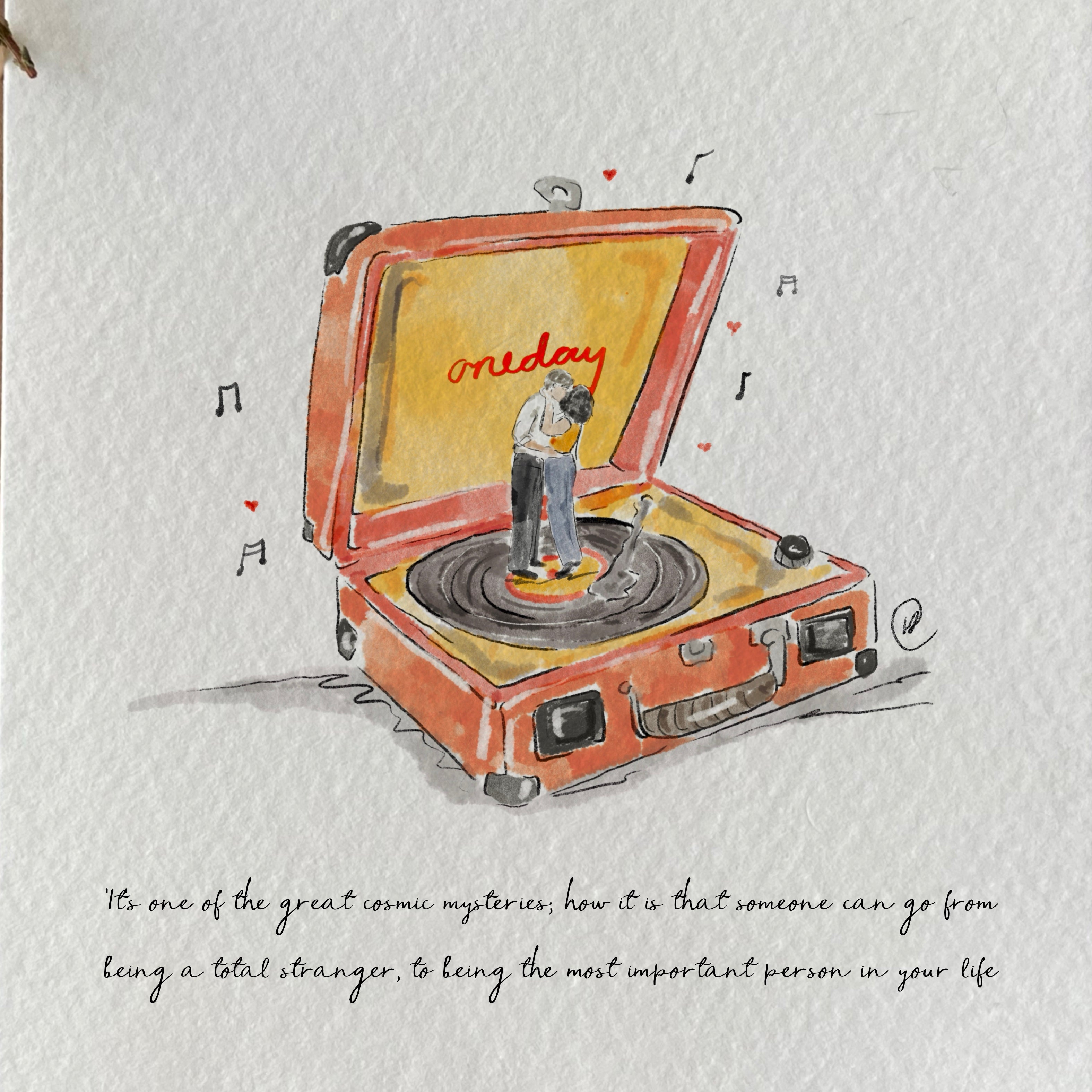 One Day Record Player print
