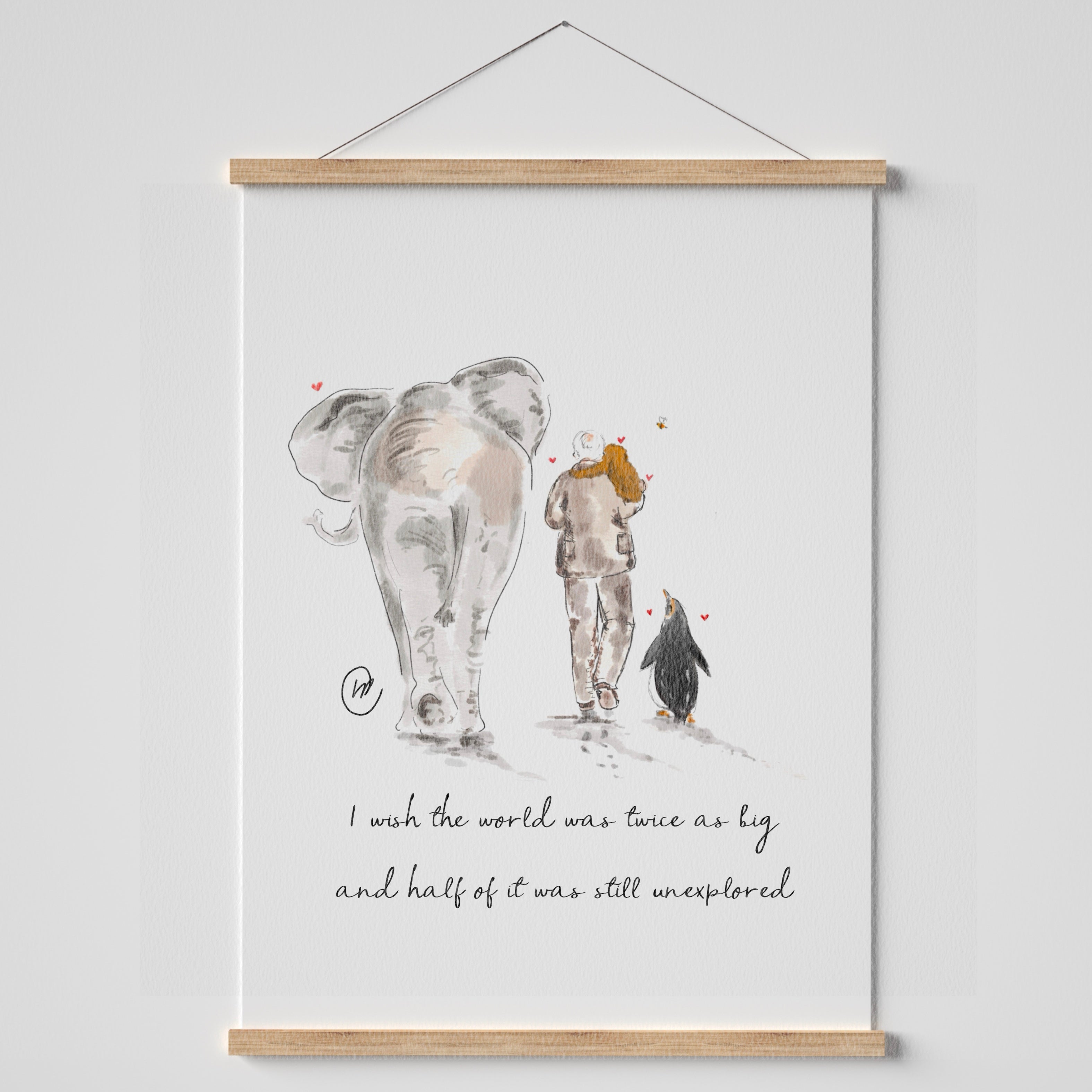 David Attenborough World Birthday Print