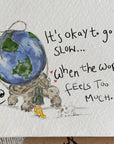 Slow World Tortoise Print