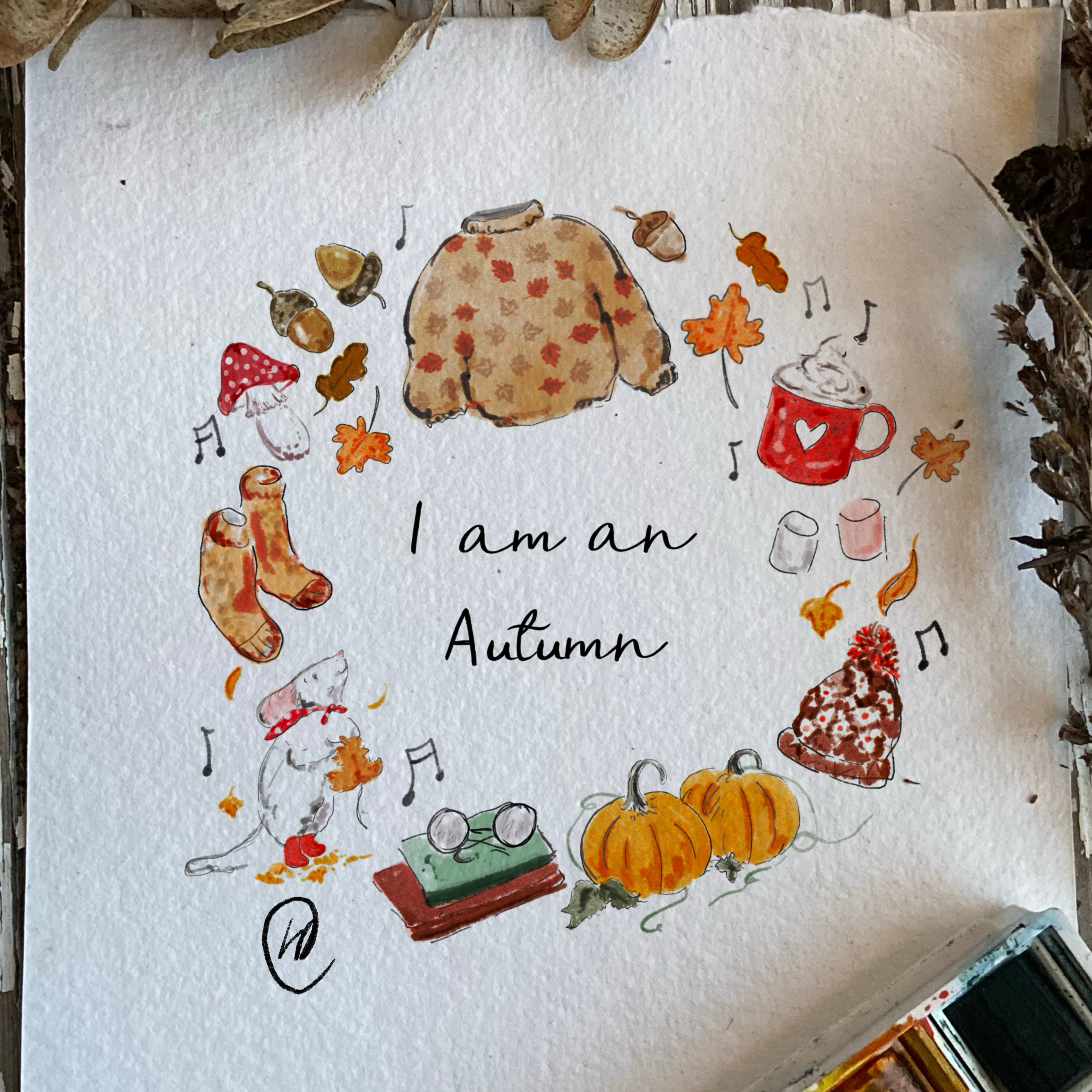 I Am An Autumn Illustration | Print