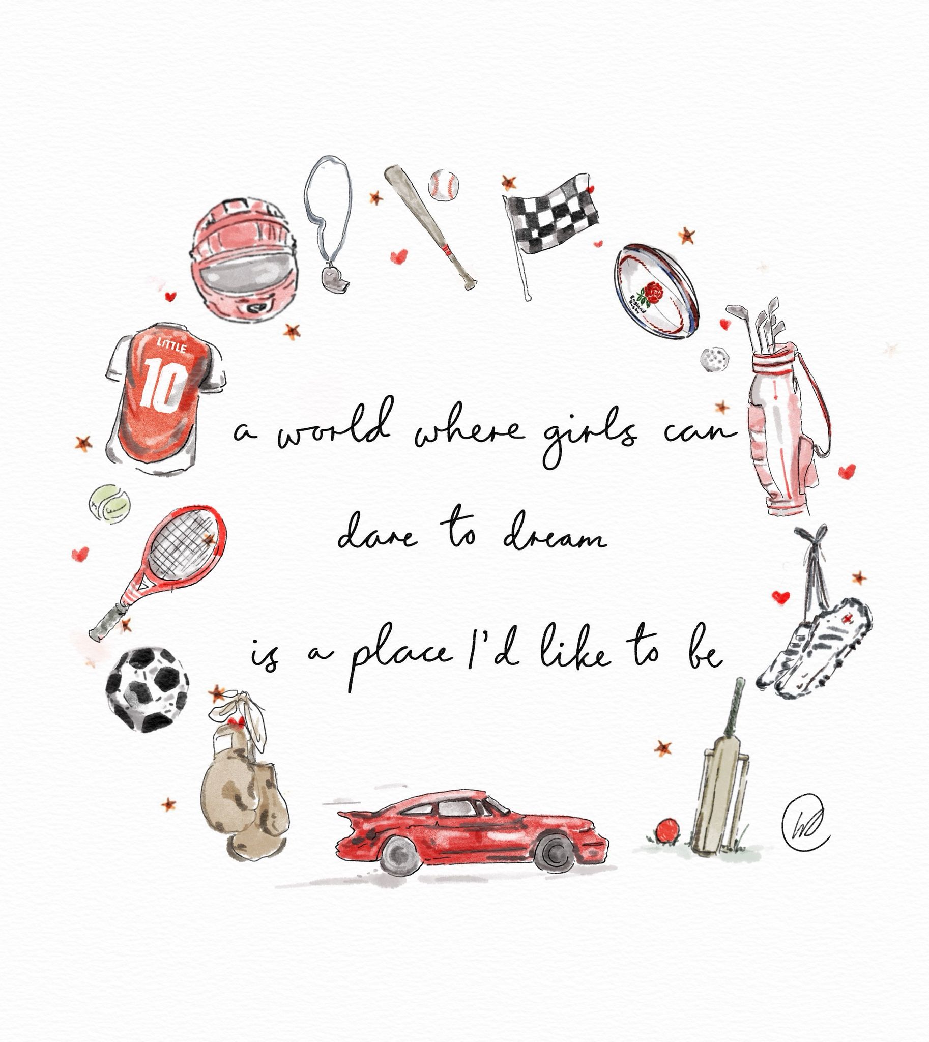 Dare to dream sport print