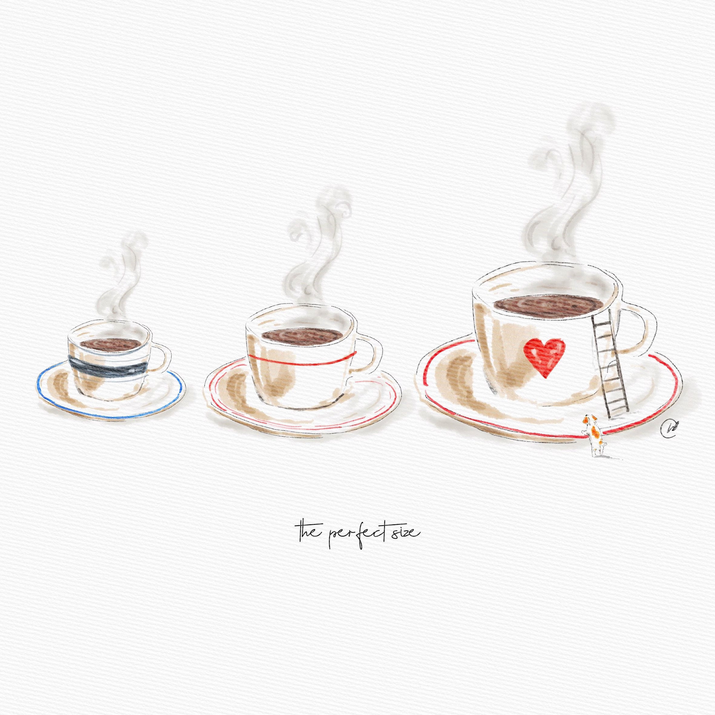 Coffee XL Illustrated Print