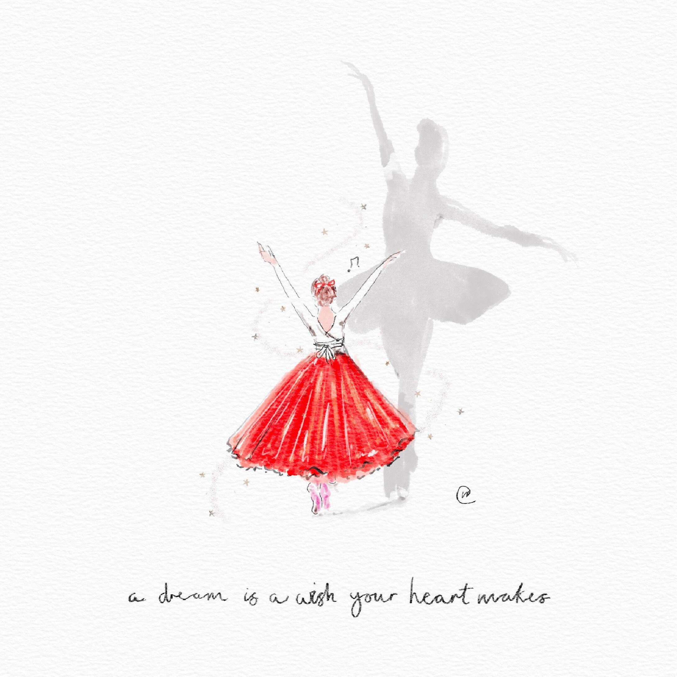 Dancer Dreams Illustrated Print