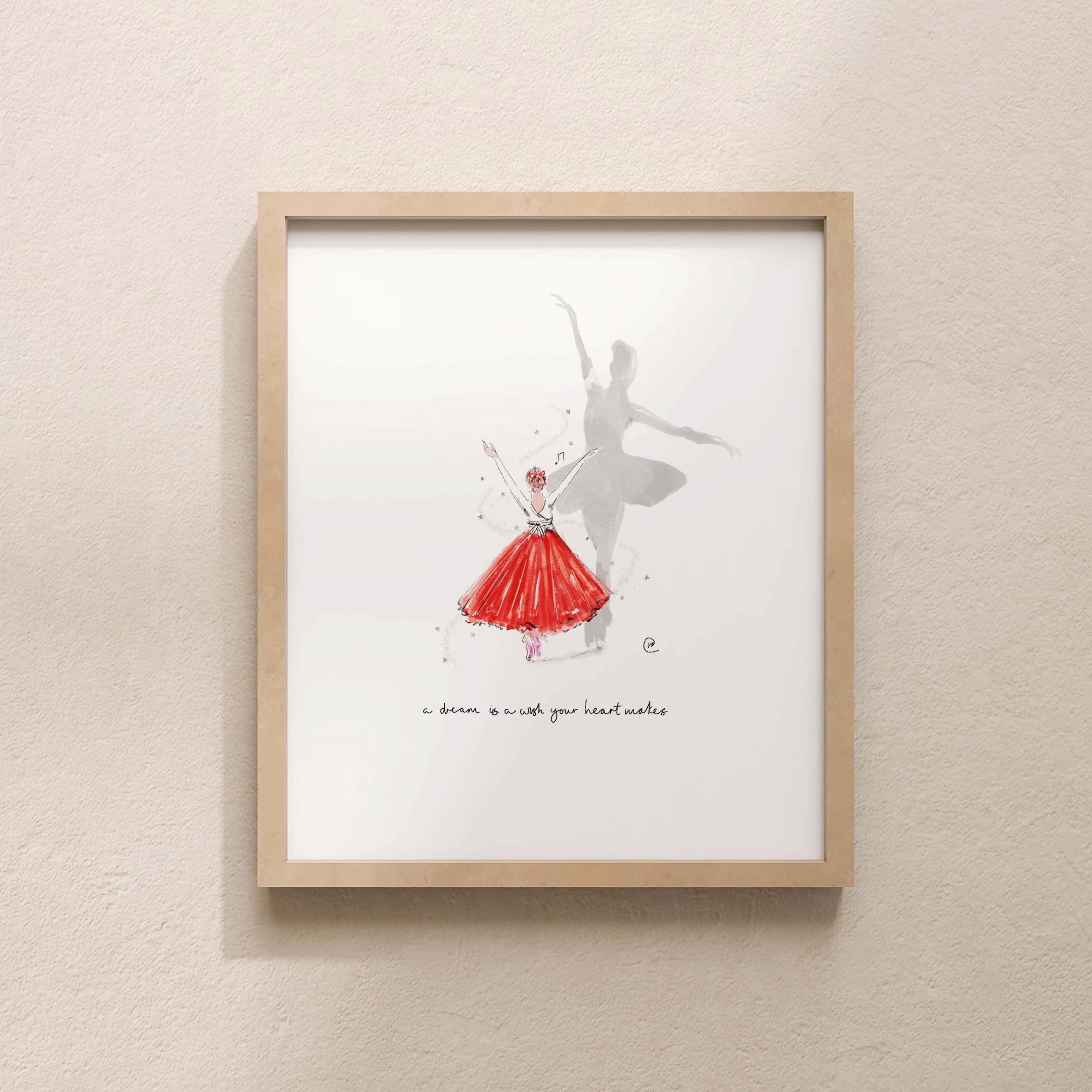 Dancer Dreams Illustrated Print