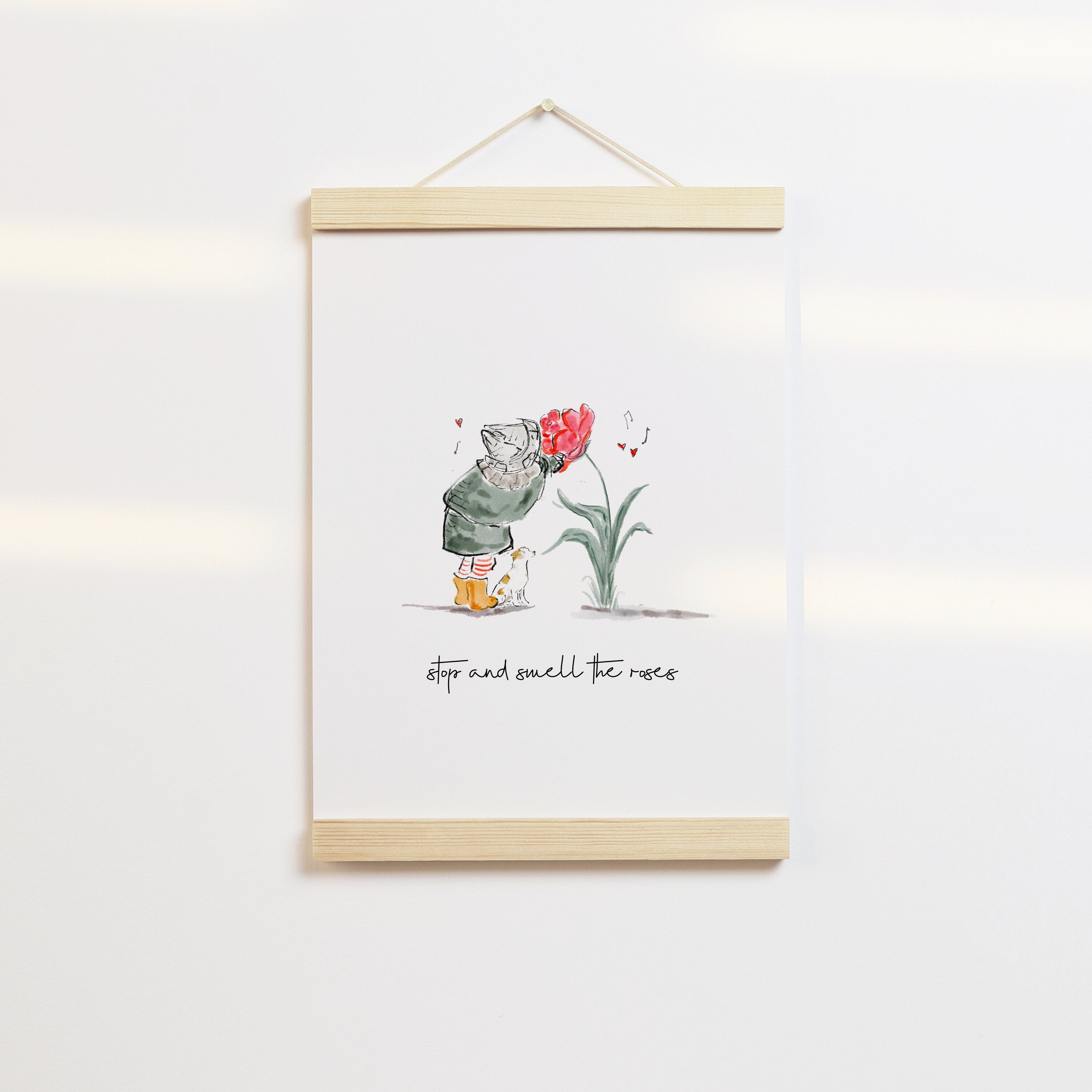 Stop and Smell the Roses Print – Lucy Claire Illustration