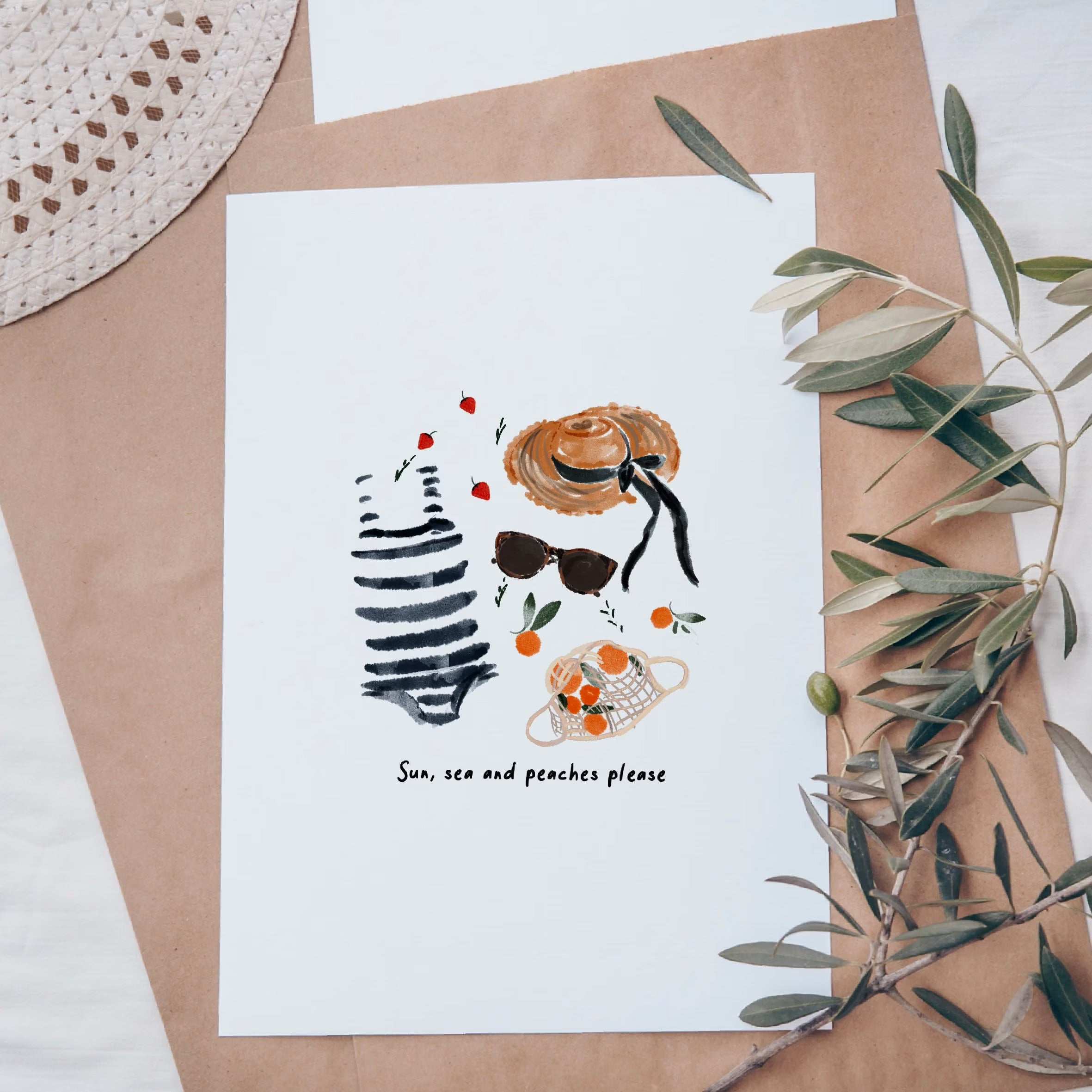 Sun, Sea and Peaches Please Print