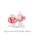 Paddling In The Sea Print