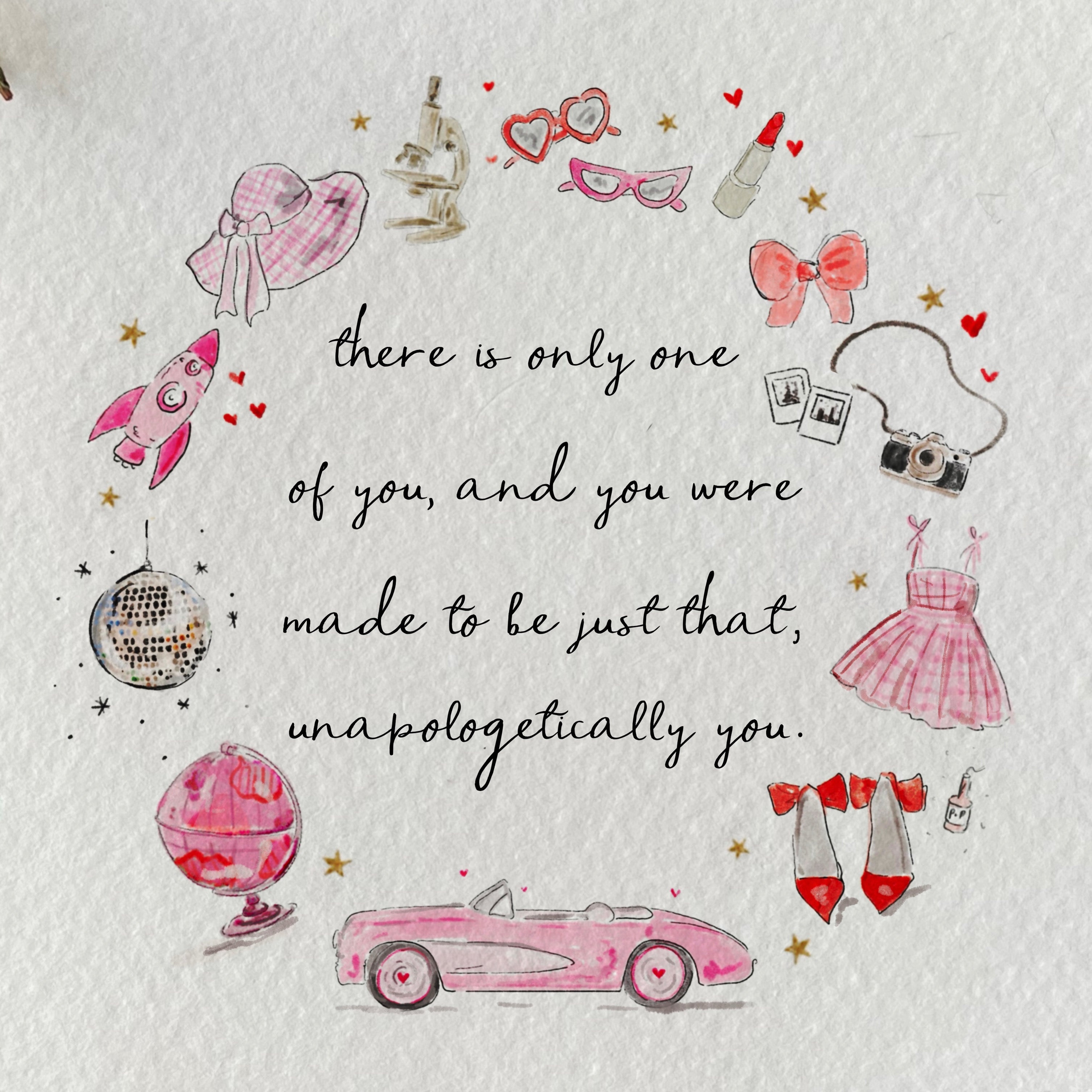 Made To Be You Illustrated Print
