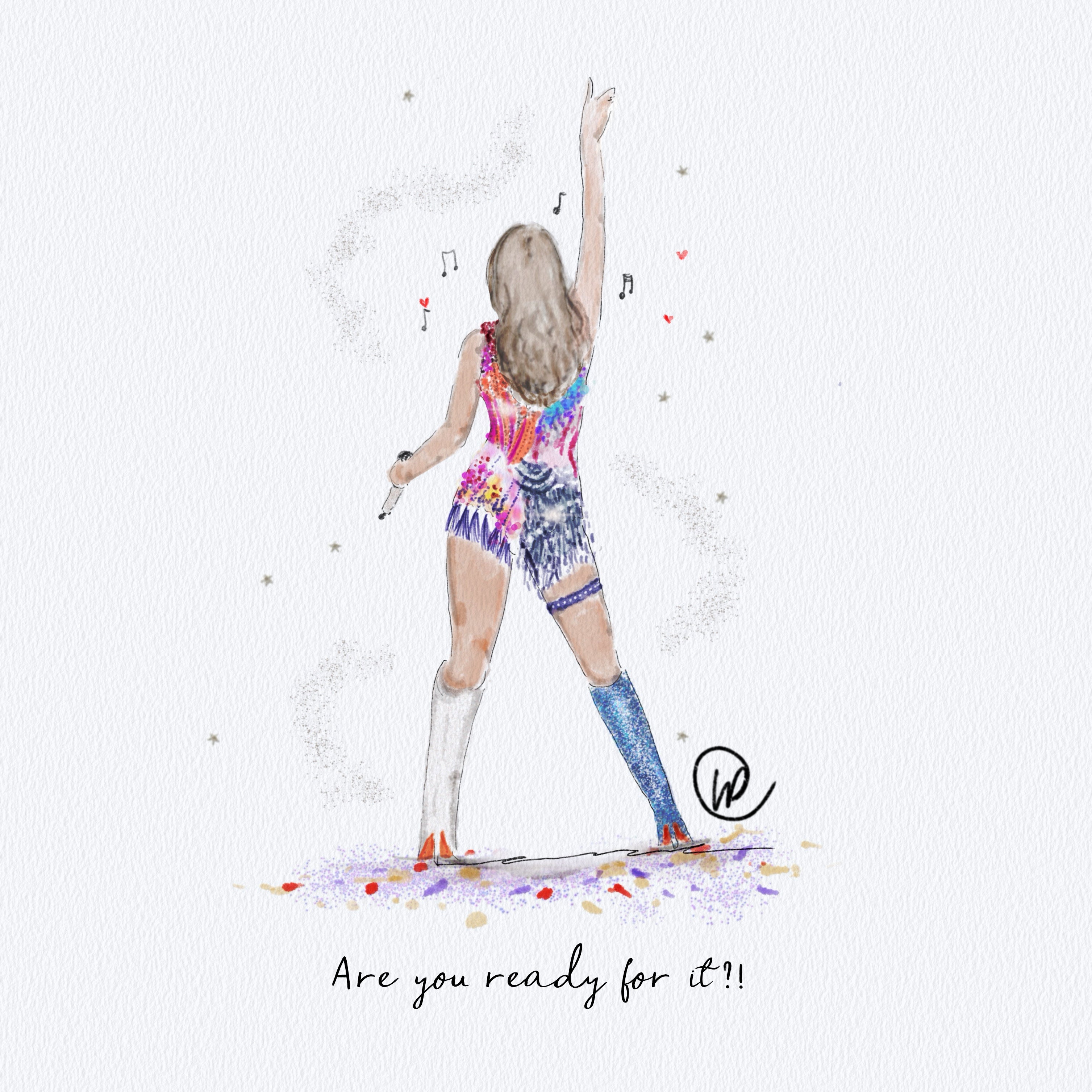 Taylor Swift Midnights Body Suit Illustration