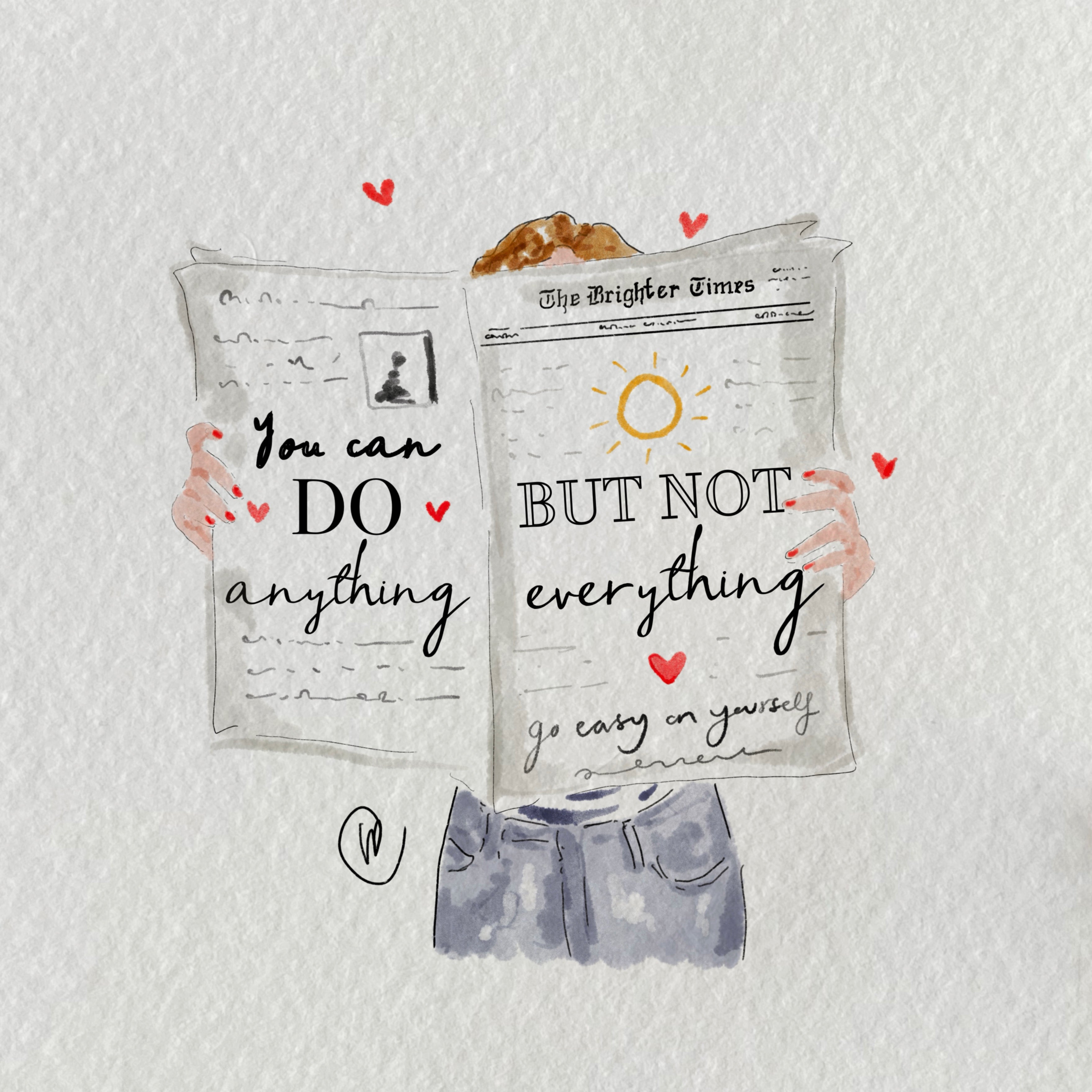 You Can DO Anything But Not Everything Illustrated Print