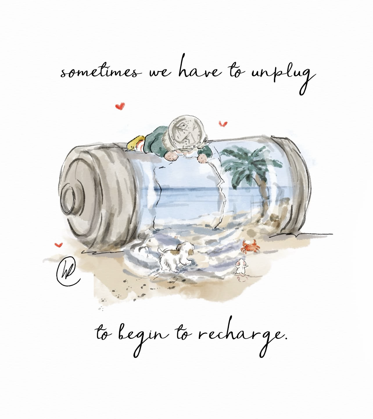 Sometimes We Have to Unplug | Print