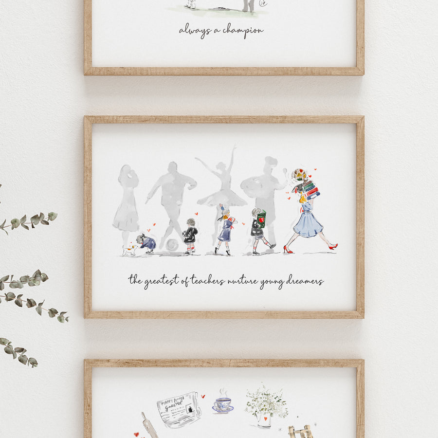Young dreams teachers print