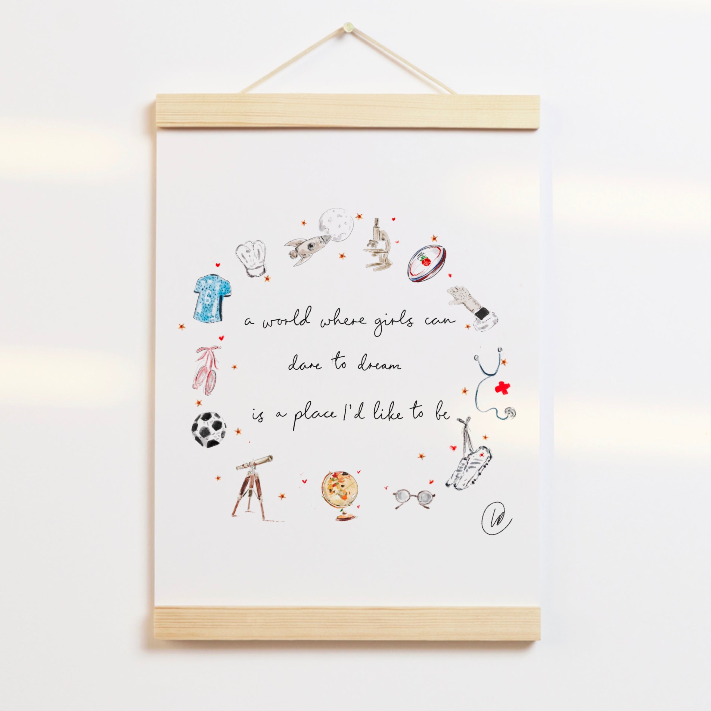 Dare to Dream Illustrated Print