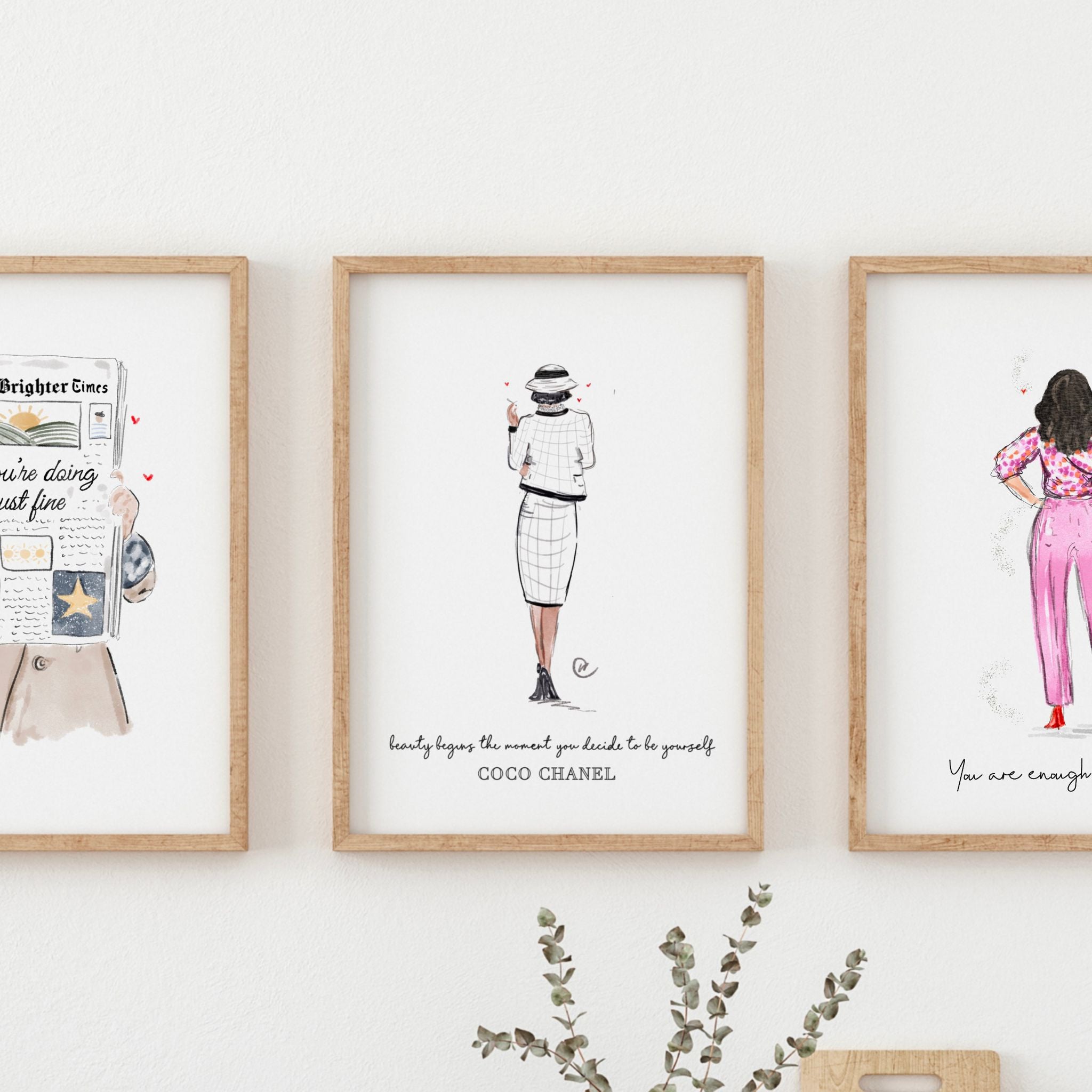 Fashion Quote Coco Chanel Wall Art. Fashion Girl Downloadable 