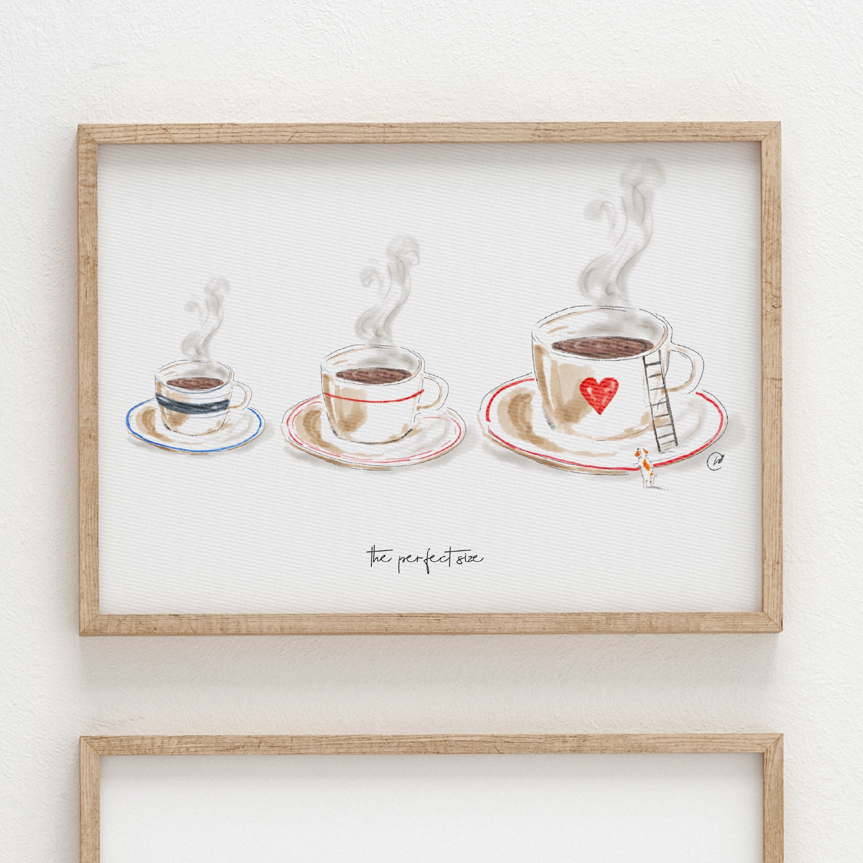 Coffee XL Illustrated Print