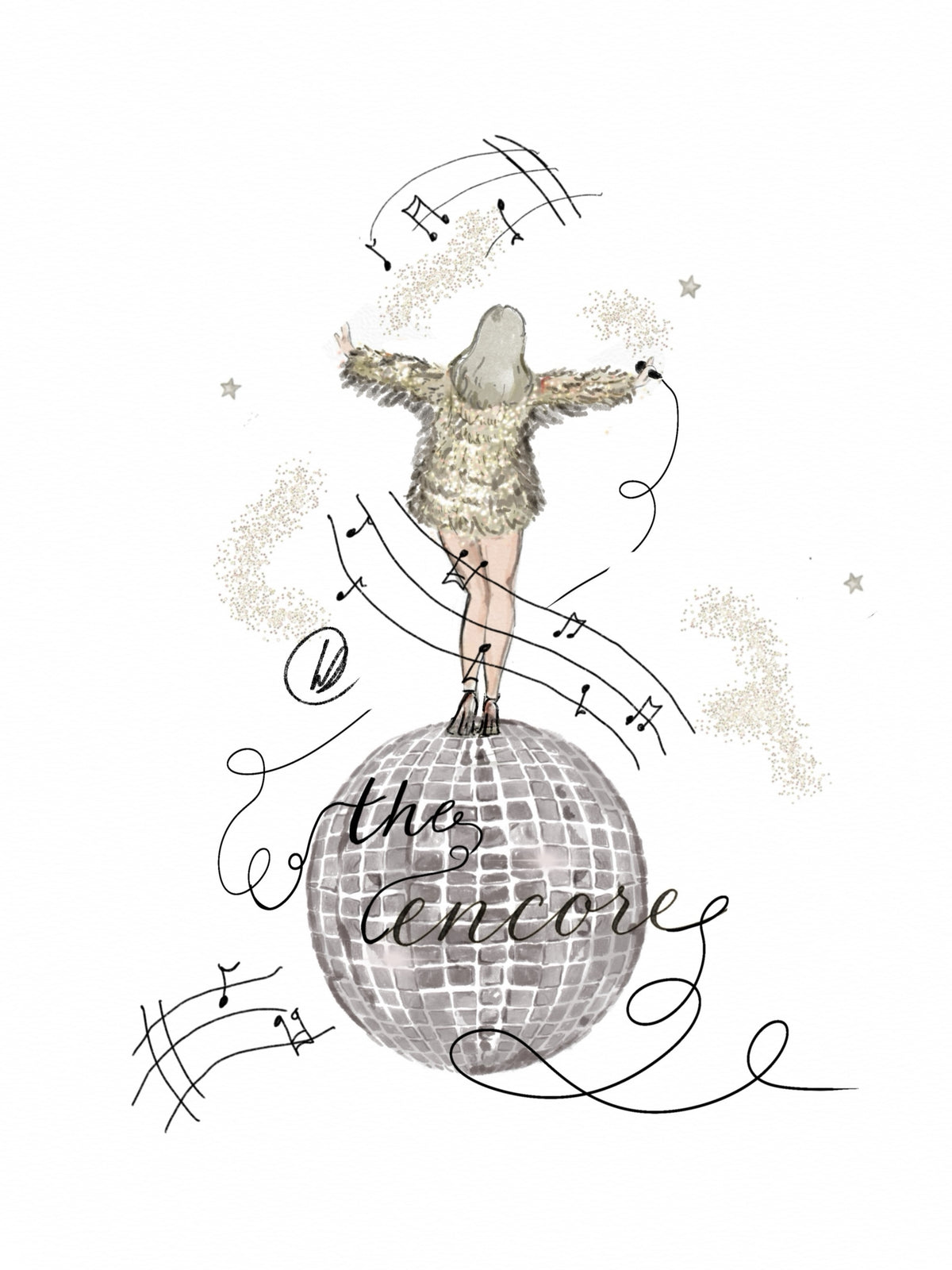 The Encore Taylor Swift print by Lucy Claire Illustration