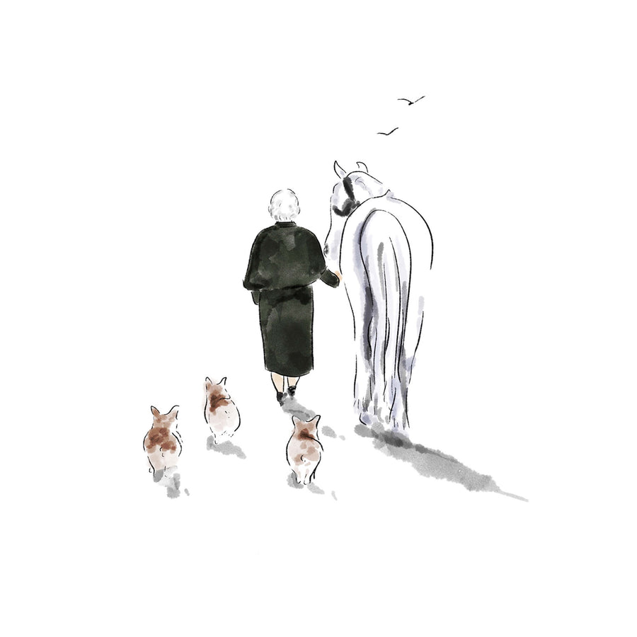 Corgi Walk Print